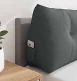 VidaXL Rugkussen Donkergrijs 180 x 24 x 50 cm Stof