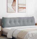 VidaXL Rugkussen Lichtgrijs 180 x 24 x 50 cm Stof