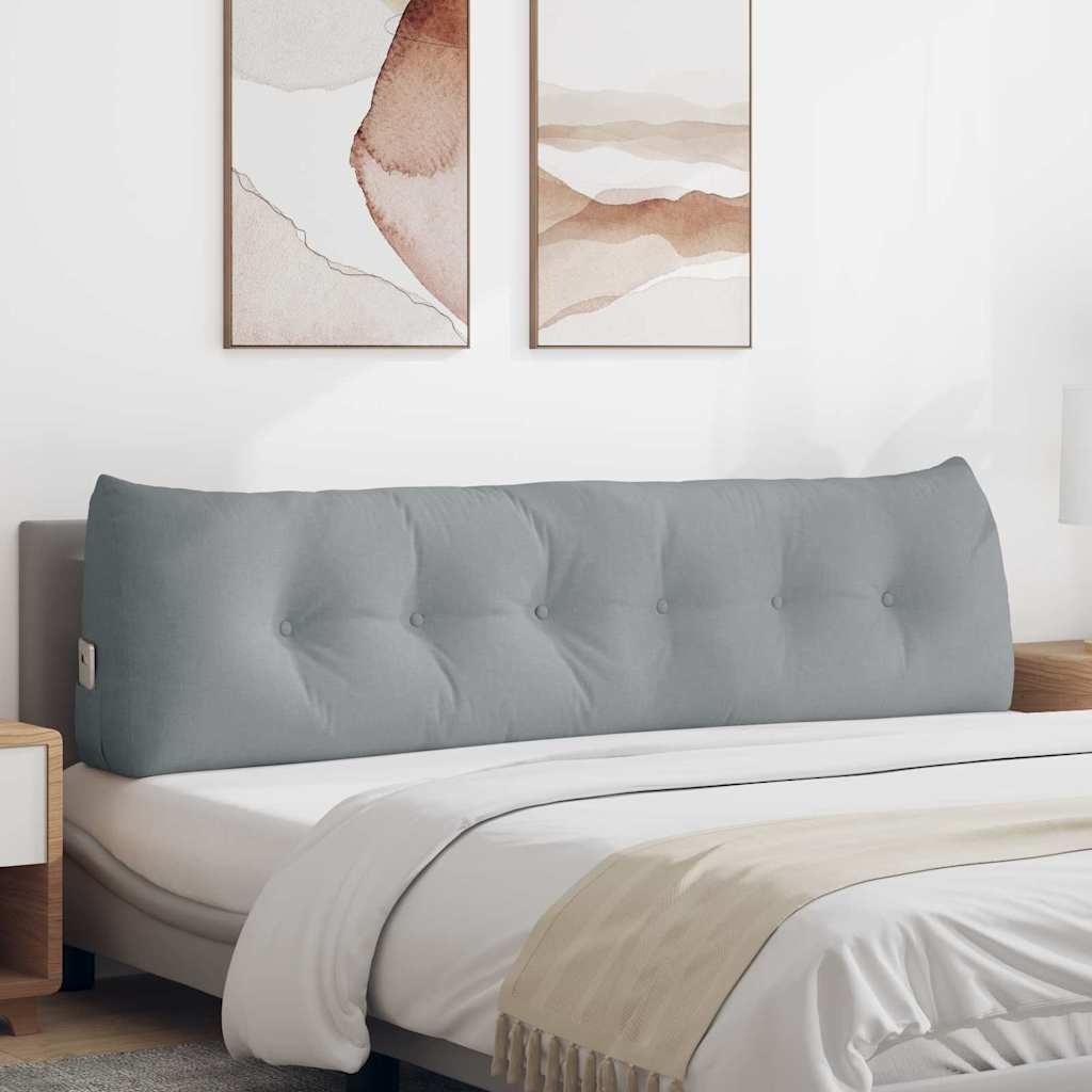 VidaXL Rugkussen Lichtgrijs 180 x 24 x 50 cm Stof