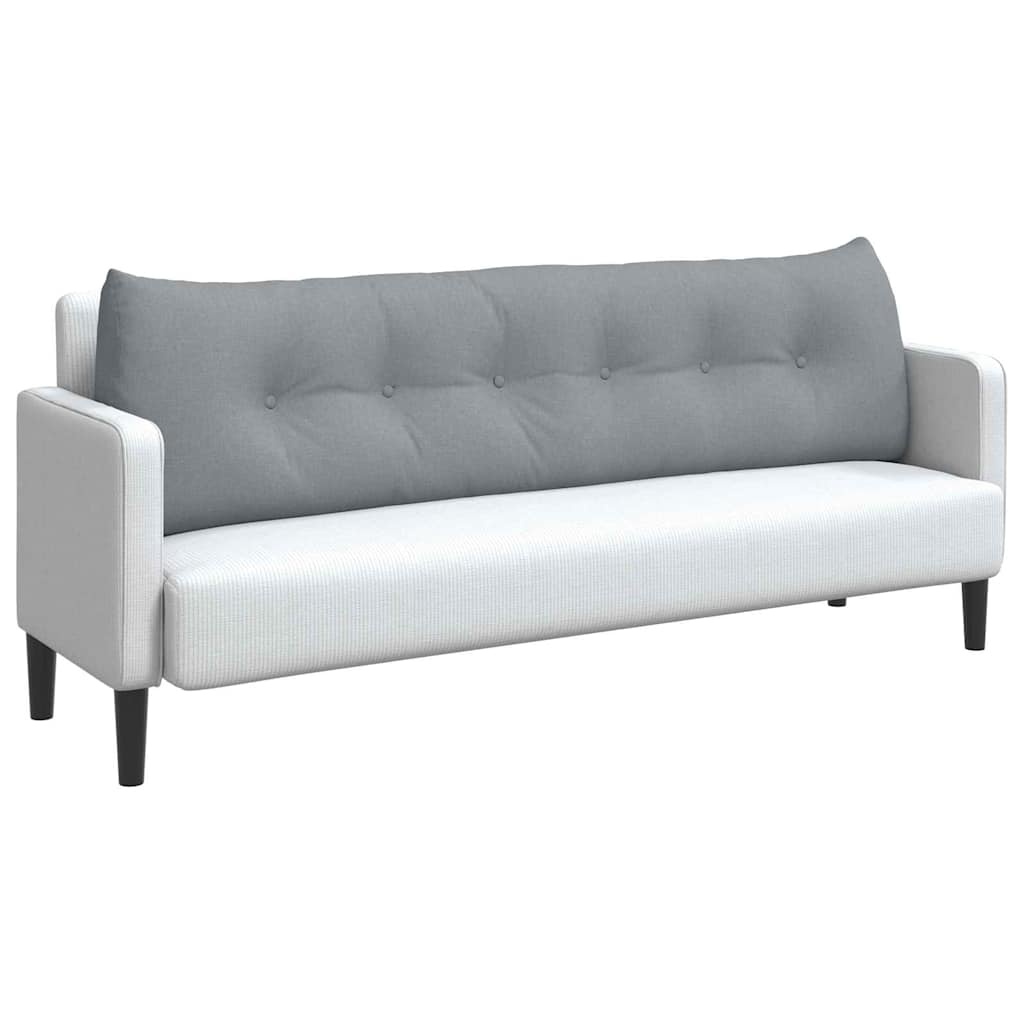 VidaXL Rugkussen Lichtgrijs 180 x 24 x 50 cm Stof