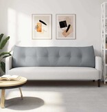 VidaXL Rugkussen Lichtgrijs 180 x 24 x 50 cm Stof