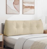 VidaXL Rugkussen Crème 140 x 24 x 50 cm Stof