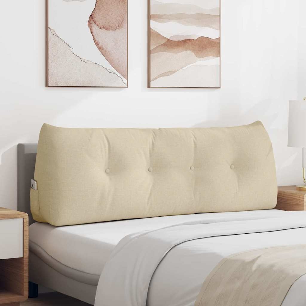 VidaXL Rugkussen Crème 140 x 24 x 50 cm Stof