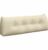 VidaXL Rugkussen Crème 140 x 24 x 50 cm Stof