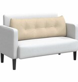 VidaXL Rugkussen Crème 140 x 24 x 50 cm Stof