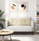 VidaXL Rugkussen Crème 140 x 24 x 50 cm Stof