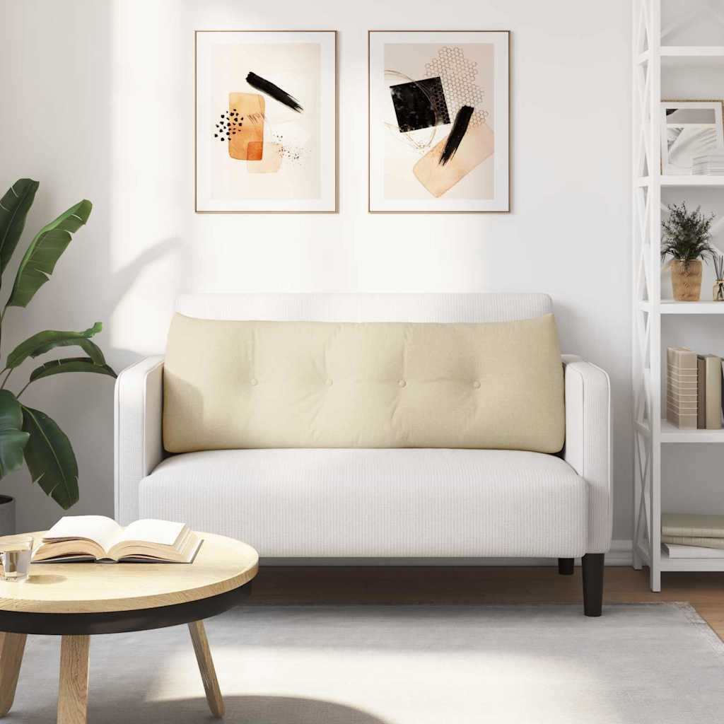 VidaXL Rugkussen Crème 140 x 24 x 50 cm Stof