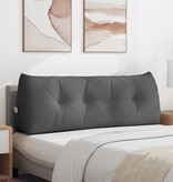 VidaXL Rugkussen Donkergrijs 140 x 24 x 50 cm Stof