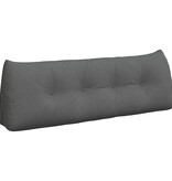 VidaXL Rugkussen Donkergrijs 140 x 24 x 50 cm Stof
