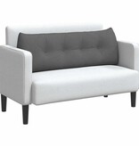 VidaXL Rugkussen Donkergrijs 140 x 24 x 50 cm Stof