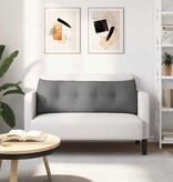 VidaXL Rugkussen Donkergrijs 140 x 24 x 50 cm Stof