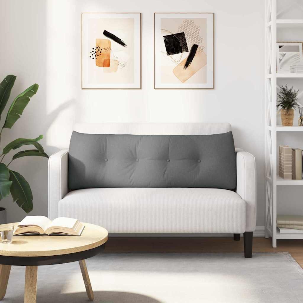 VidaXL Rugkussen Donkergrijs 140 x 24 x 50 cm Stof