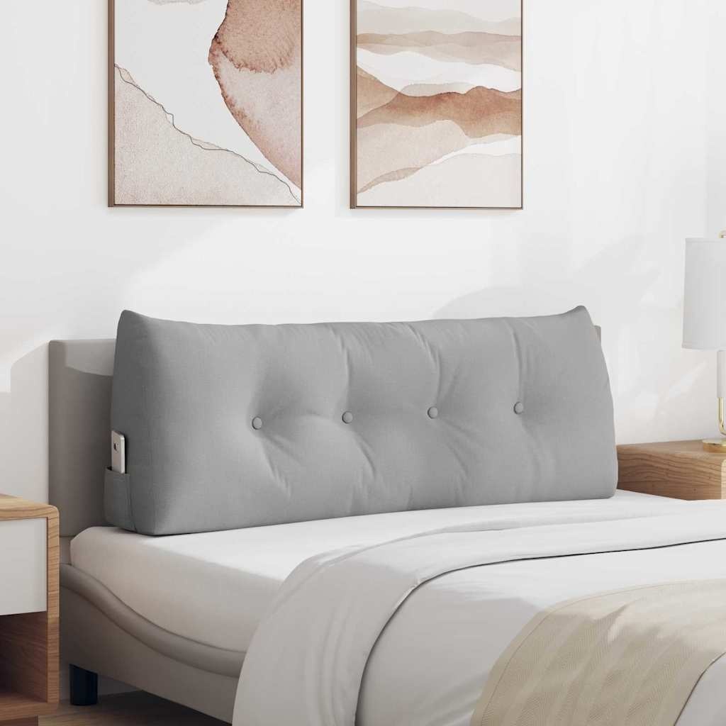 VidaXL Rugkussen Wolkengrijs 120 x 24 x 50 cm Stof