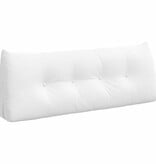 VidaXL Rugkussen Wit 120 x 24 x 50 cm Stof