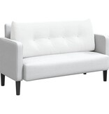 VidaXL Rugkussen Wit 120 x 24 x 50 cm Stof