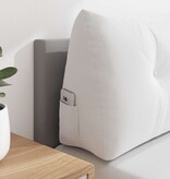 VidaXL Rugkussen Wit 120 x 24 x 50 cm Stof