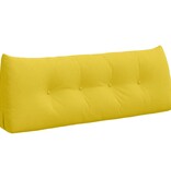VidaXL Rugkussen Lichtgeel 120 x 24 x 50 cm Stof