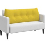 VidaXL Rugkussen Lichtgeel 120 x 24 x 50 cm Stof