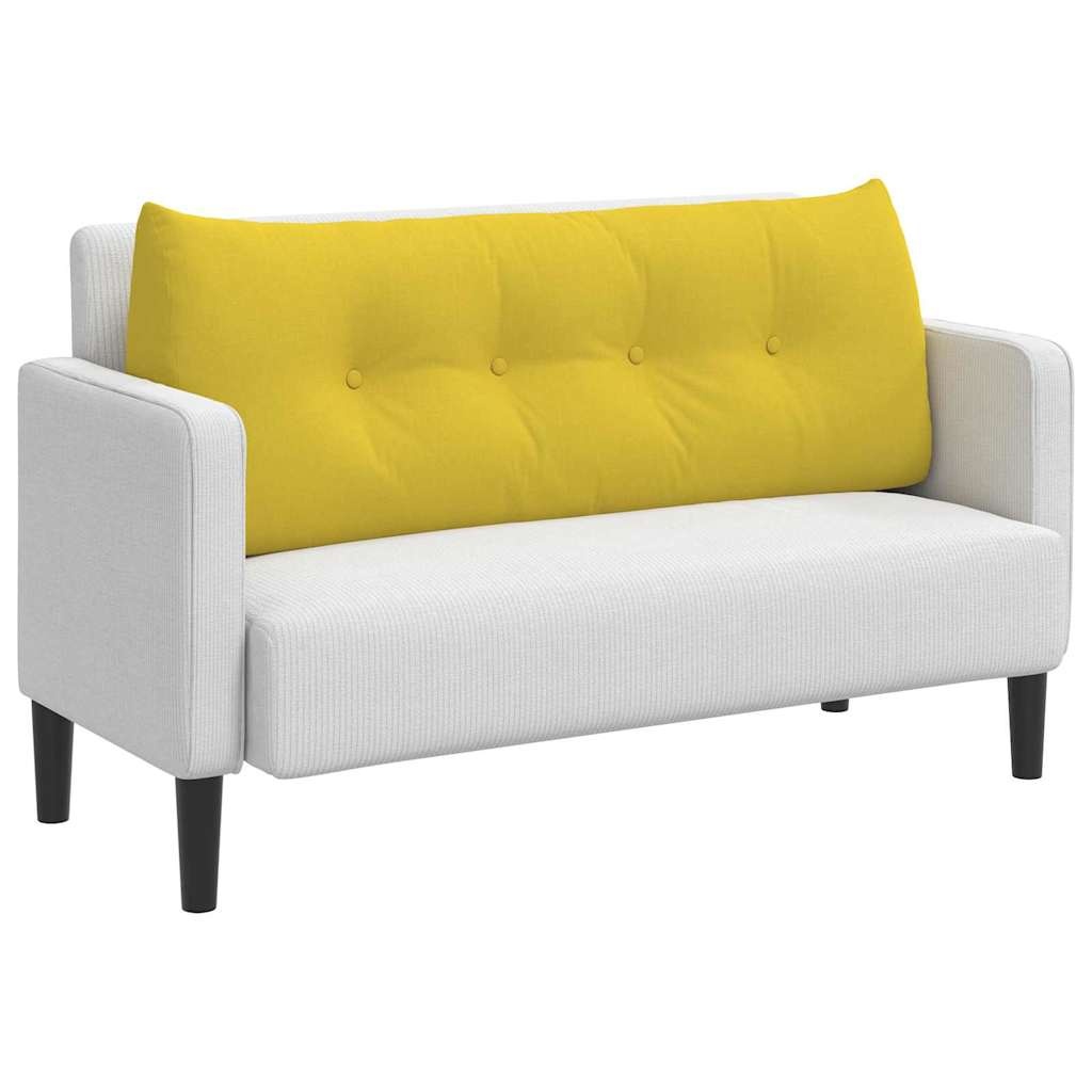 VidaXL Rugkussen Lichtgeel 120 x 24 x 50 cm Stof