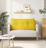 VidaXL Rugkussen Lichtgeel 120 x 24 x 50 cm Stof