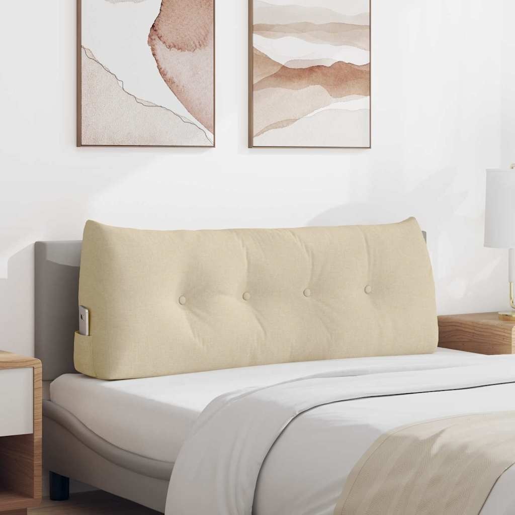 VidaXL Rugkussen Crème 120 x 24 x 50 cm Stof