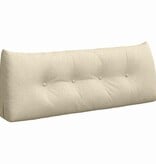 VidaXL Rugkussen Crème 120 x 24 x 50 cm Stof