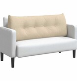 VidaXL Rugkussen Crème 120 x 24 x 50 cm Stof