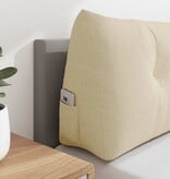 VidaXL Rugkussen Crème 120 x 24 x 50 cm Stof