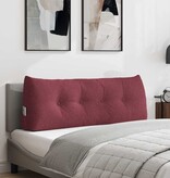 VidaXL Rugkussen Wijnrood 120 x 24 x 50 cm Stof