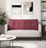 VidaXL Rugkussen Wijnrood 120 x 24 x 50 cm Stof