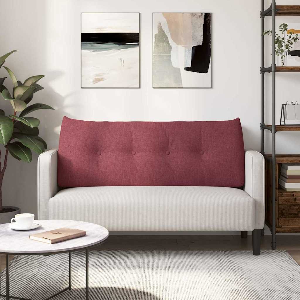 VidaXL Rugkussen Wijnrood 120 x 24 x 50 cm Stof