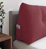 VidaXL Rugkussen Wijnrood 120 x 24 x 50 cm Stof