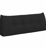 VidaXL Rugkussen Zwart 120 x 24 x 50 cm Stof