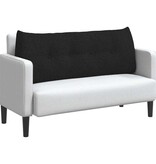 VidaXL Rugkussen Zwart 120 x 24 x 50 cm Stof