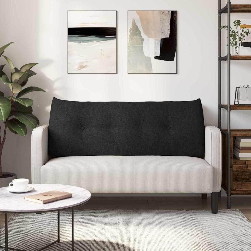 VidaXL Rugkussen Zwart 120 x 24 x 50 cm Stof