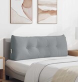 VidaXL Rugkussen Lichtgrijs 120 x 24 x 50 cm Stof