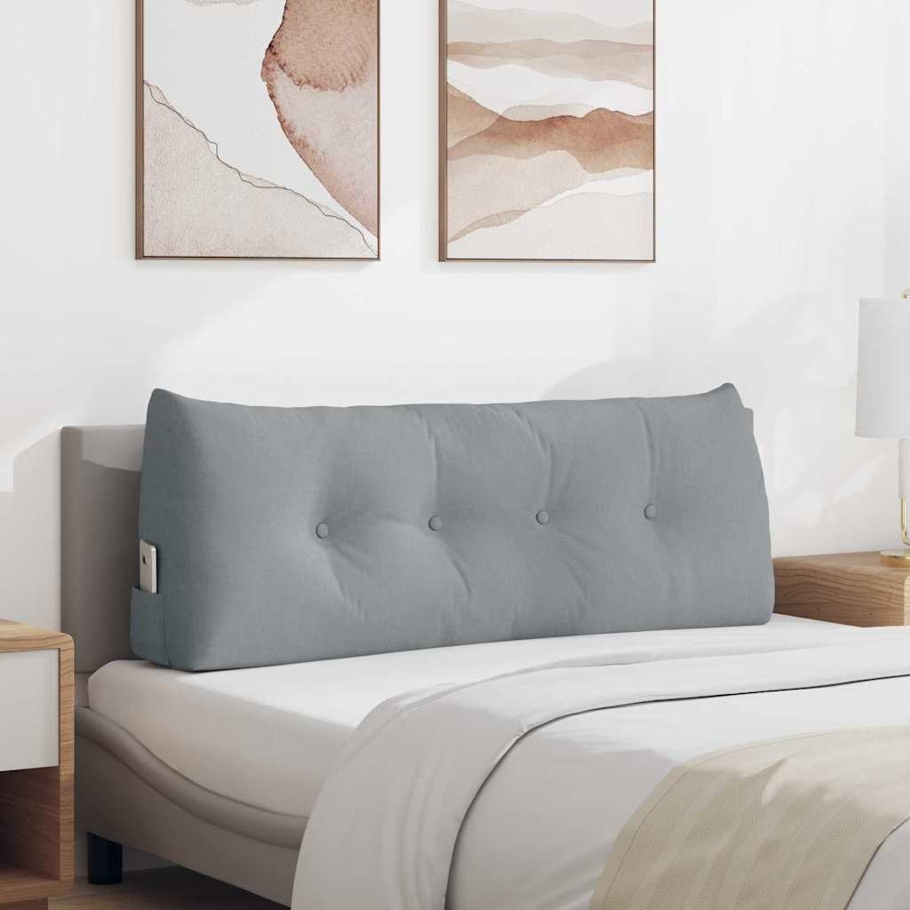 VidaXL Rugkussen Lichtgrijs 120 x 24 x 50 cm Stof