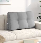 VidaXL Rugkussen Wolkengrijs 80 x 24 x 50 cm Stof