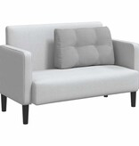 VidaXL Rugkussen Wolkengrijs 80 x 24 x 50 cm Stof