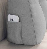 VidaXL Rugkussen Wolkengrijs 80 x 24 x 50 cm Stof