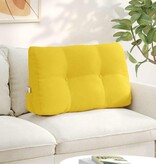 VidaXL Rugkussen Lichtgeel 80 x 24 x 50 cm Stof