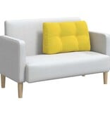 VidaXL Rugkussen Lichtgeel 80 x 24 x 50 cm Stof