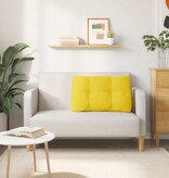 VidaXL Rugkussen Lichtgeel 80 x 24 x 50 cm Stof