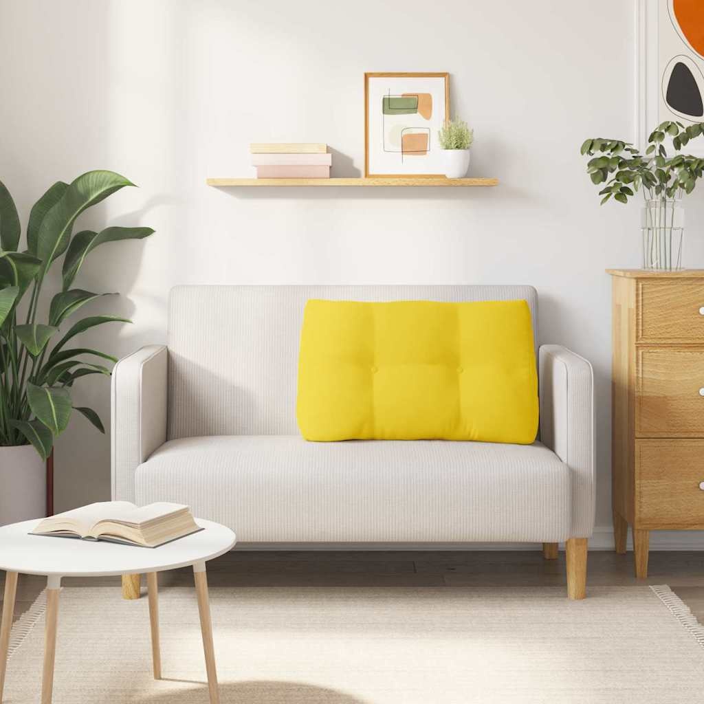 VidaXL Rugkussen Lichtgeel 80 x 24 x 50 cm Stof