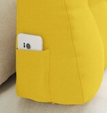 VidaXL Rugkussen Lichtgeel 80 x 24 x 50 cm Stof