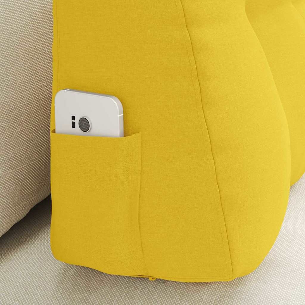 VidaXL Rugkussen Lichtgeel 80 x 24 x 50 cm Stof