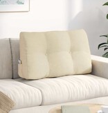 VidaXL Rugkussen Crème 80 x 24 x 50 cm Stof