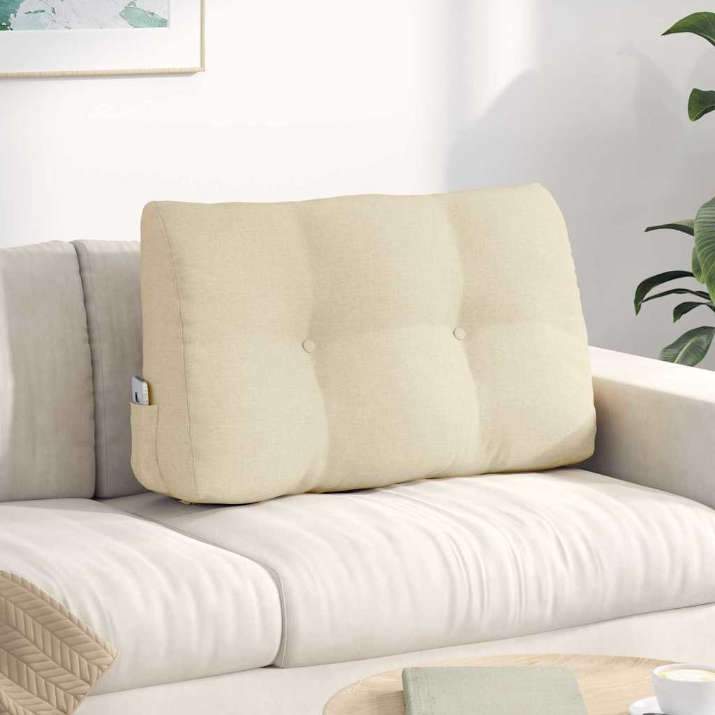 VidaXL Rugkussen Crème 80 x 24 x 50 cm Stof