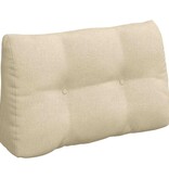 VidaXL Rugkussen Crème 80 x 24 x 50 cm Stof