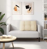 VidaXL Rugkussen Crème 80 x 24 x 50 cm Stof